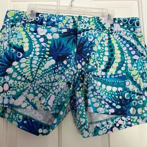 Vibrant Blue and Green Women's Shorts